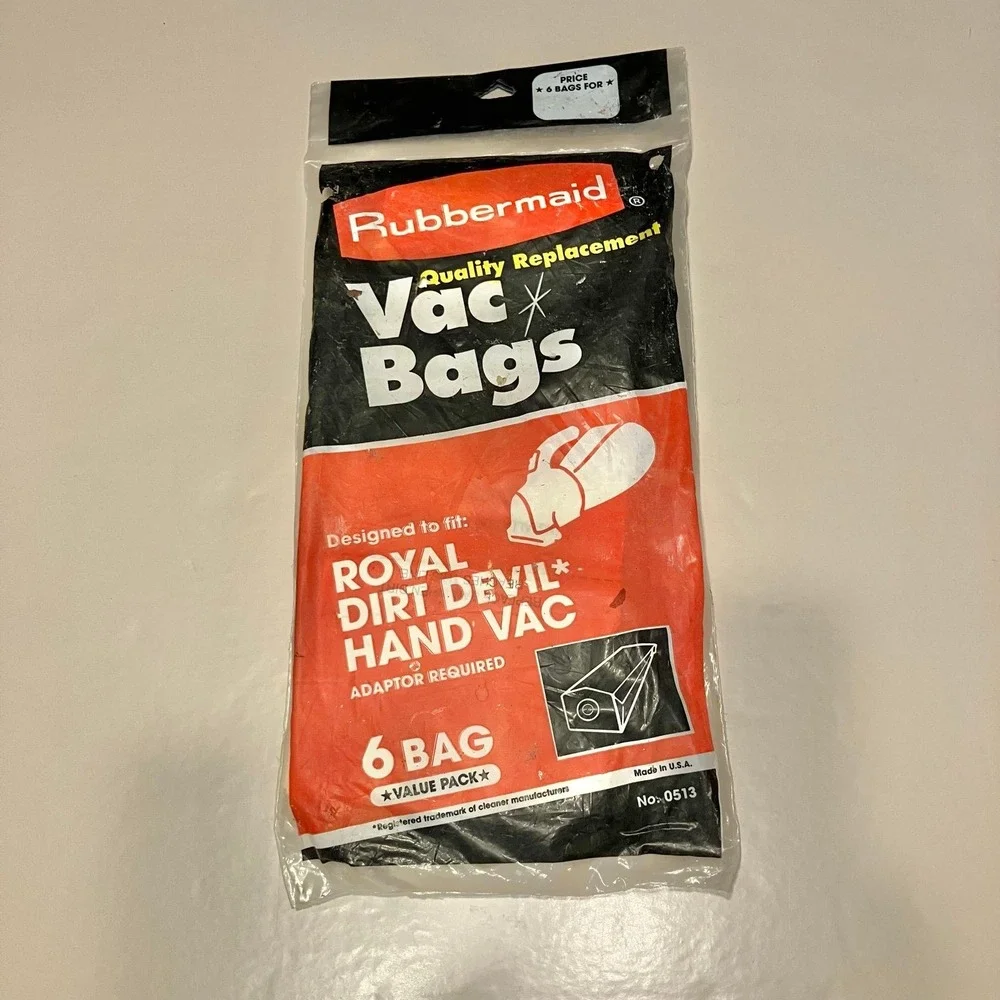 Rubbermaid Vacuum Bags‎ For Royal Dirt Devil Hand Vac Type G 6 Bags w Bactrastat